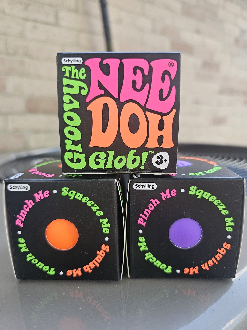 Schylling Groovy Nee Doh Glob! Sensory Squeeze Toy - Orange & Purple